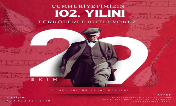Cumhuriyetin 102. yılını türkülerle kutluyoruz